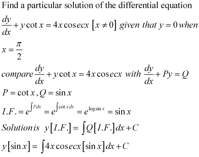 mixture linear differential equation