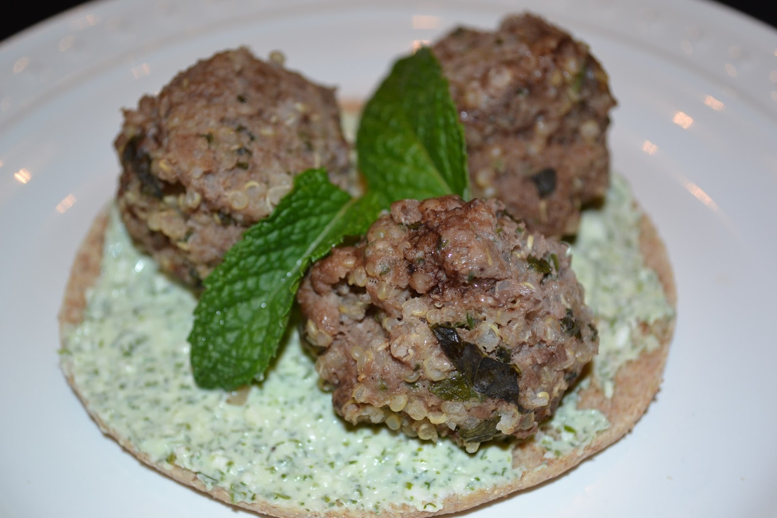 Tara's Kitchen Adventures Minty Meatballs with FetaDill Sauce