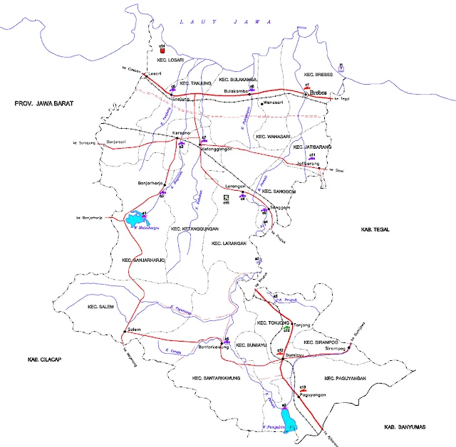 Gambar Peta infrastruktur Brebes