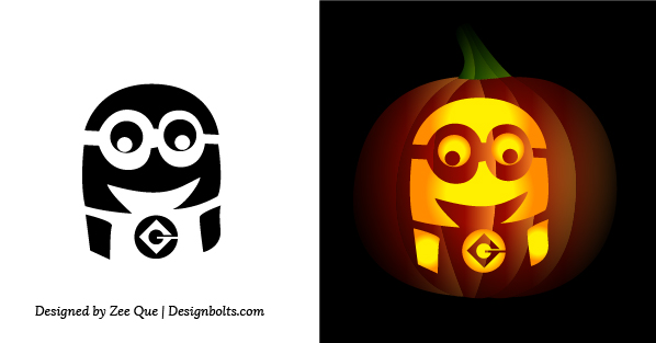 Minion pumpkin jack o lantern stencils carving pattern templates