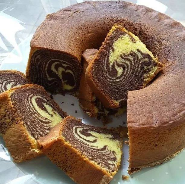 Resep Kue Marmer Buttercake Resep Kue Marmer Buttercake