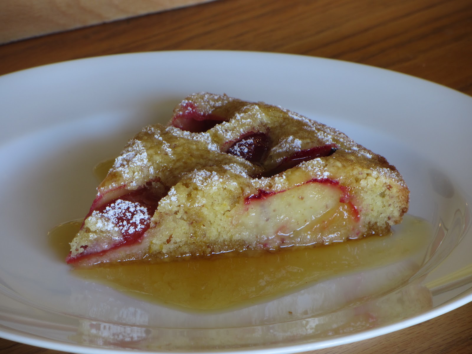 Tracy's Living Cookbook Plum Torte with Almonds and Orange