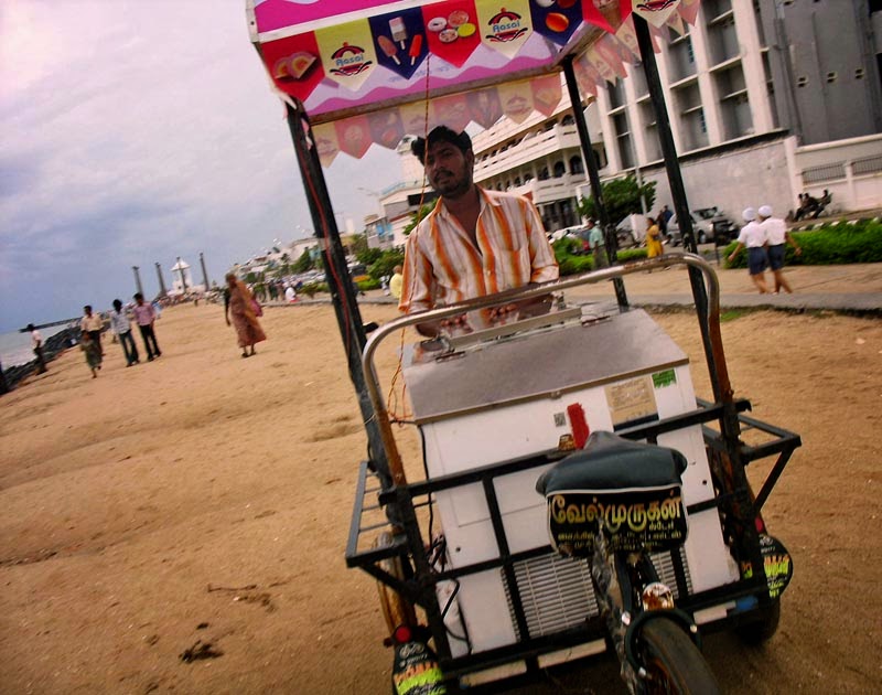 Ice-cream cart on the beach