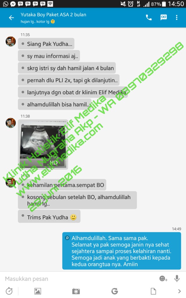 2 Bulan treatment pengobatan ASA Tinggi positif hamil 2 Bulan treatment pengobatan ASA Tinggi positif hamil