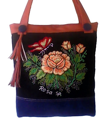 orang rose embroidery