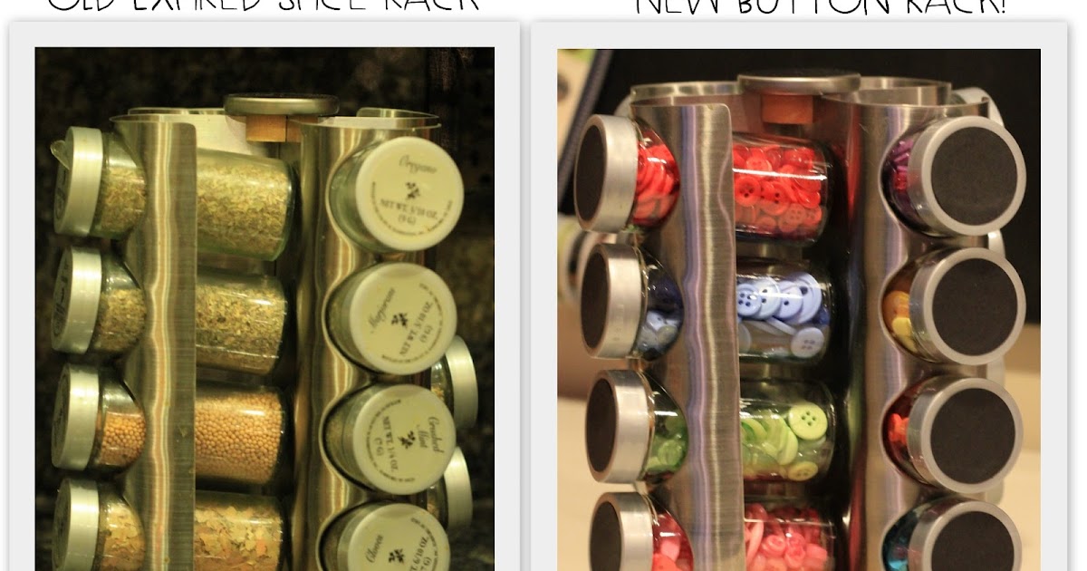 I Love Doing All Things Crafty: DIY Button Rack | Recycled Spice Rack