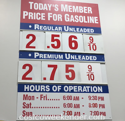 Costco gas for January 15, 2017 at Redwood City, CA