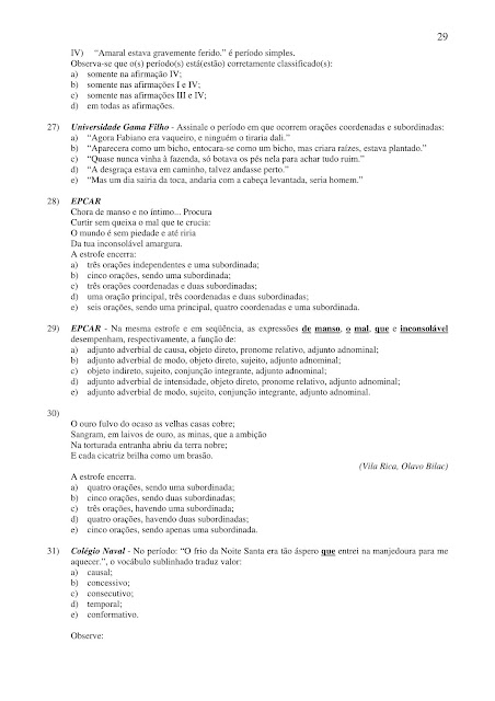 EXERCÍCIOS DE PORTUGUÊS PARA CONCURSOS COM GABARITO EM PDF
