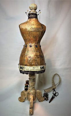 Sara Emily Barker http://sarascloset1.blogspot.com/ Foundry Altered Mannequin #timholtz #foundry #3Dembossing #distresspaints 19