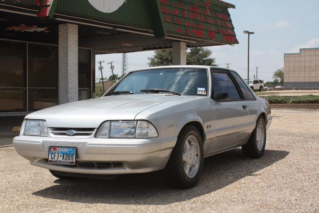 Whiteboy's Mustangs 1993 mustang coupe 80k mile Silver black interior