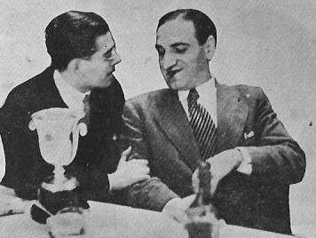 Los ajedrecistas Antonio Medina y José Sanz