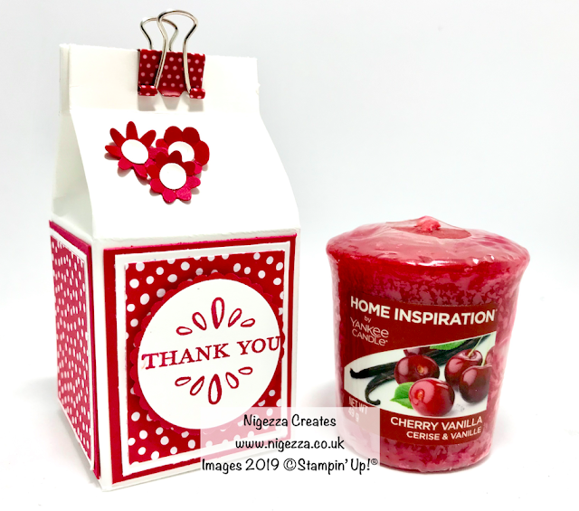 Yankee Candle Mini Milk Carton Gift Box Stampin Up