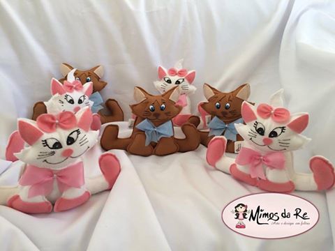 Mimos da Rê - Arte e Design em feltro: Aristocats - Centros de Mesas