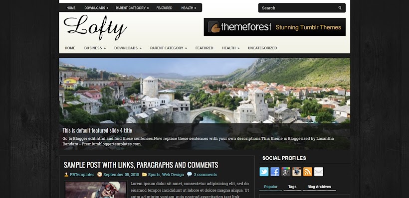 Lofty Free Blogger Template