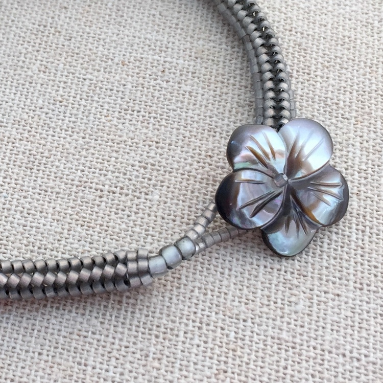 Lisa Yang Jewelry Tubular Herringbone Bracelets with Bead Loop Closures