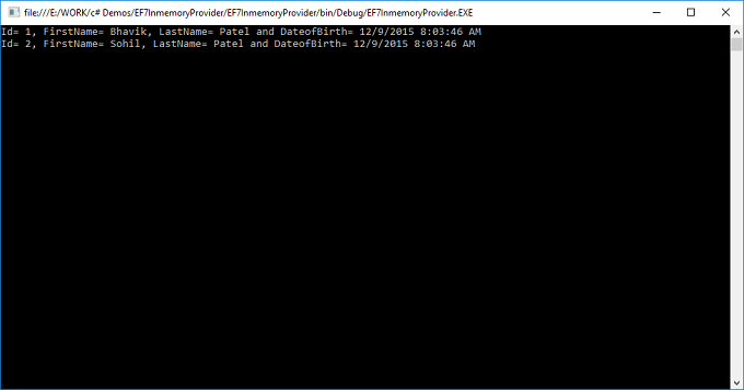 ef7-in-memory-provider