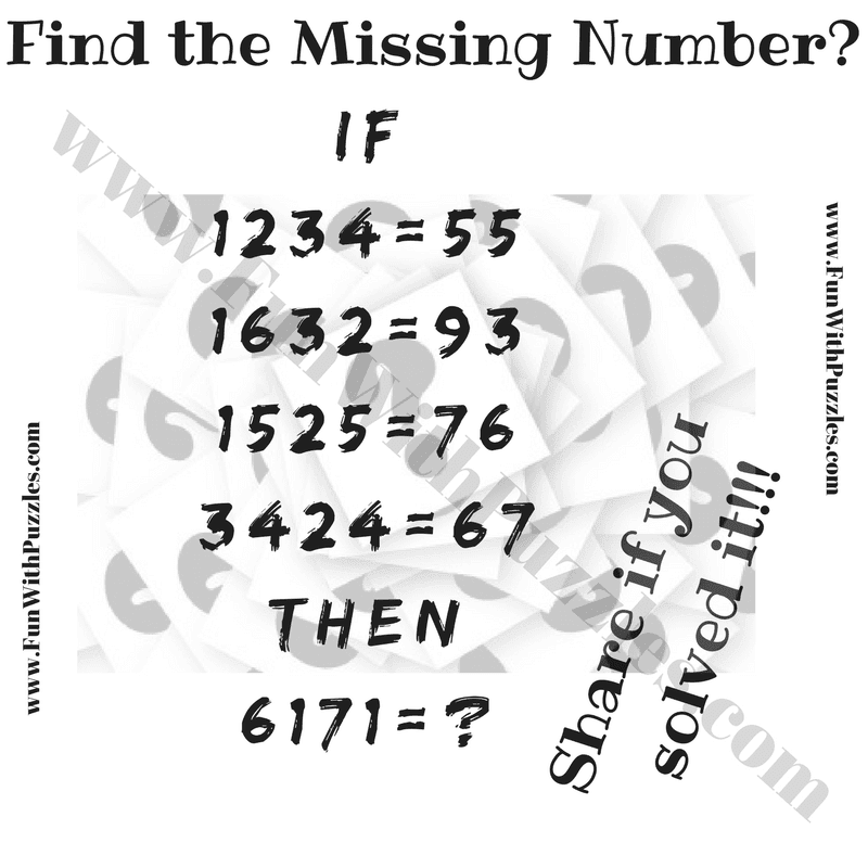 Reasoning Puzzle Question in Math with Answer