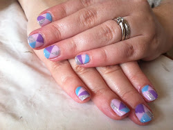 shellac cnd nail geometric freehand lilac longing designs glitter polish cake azure wish silver nailart
