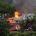 A house was caught being engulfed with flames in Baguio City, Philippines