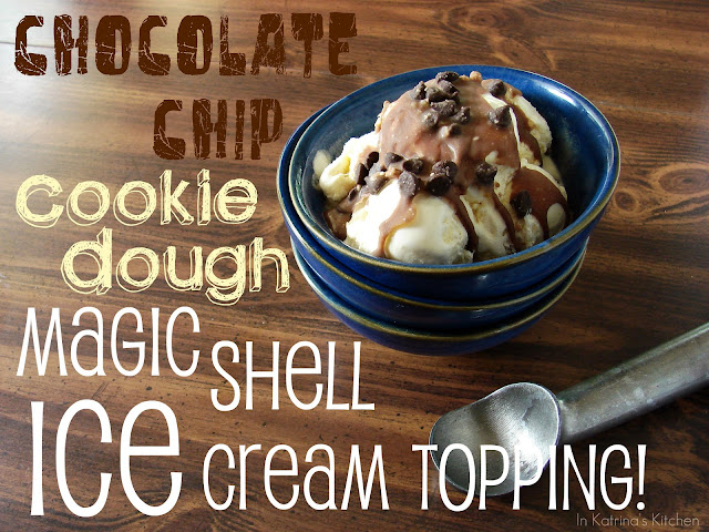 Cookie Dough Magic Shell Ice Cream Topping #recipe from @KatrinasKitchen