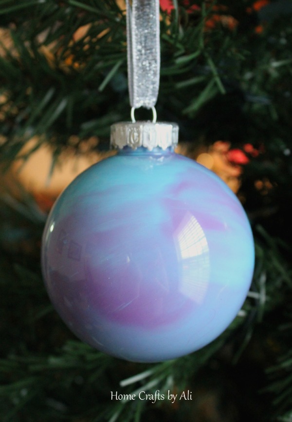 Paint Swirl Glass Ornament Home Crafts By Ali Paint Swirl Glass Ornament Purple And Blue Globe Jpg