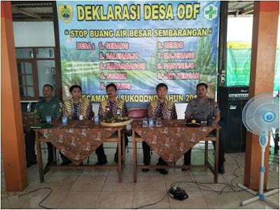 DEKLARASI DESA ODF (OPEN DEFECATION FREE)  KECAMATAN SUKODONO