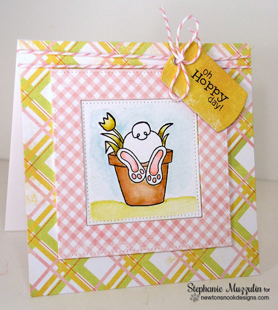 Hoppy Day Bunny Butt Card by Stephanie Muzzulin | Bunny Hop Stamp set by Newton's Nook Designs