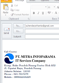 Membuat Kode HTML Link Kirim Email Di Blog