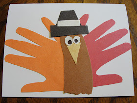 Handprint Turkey with Pilgrim Hat