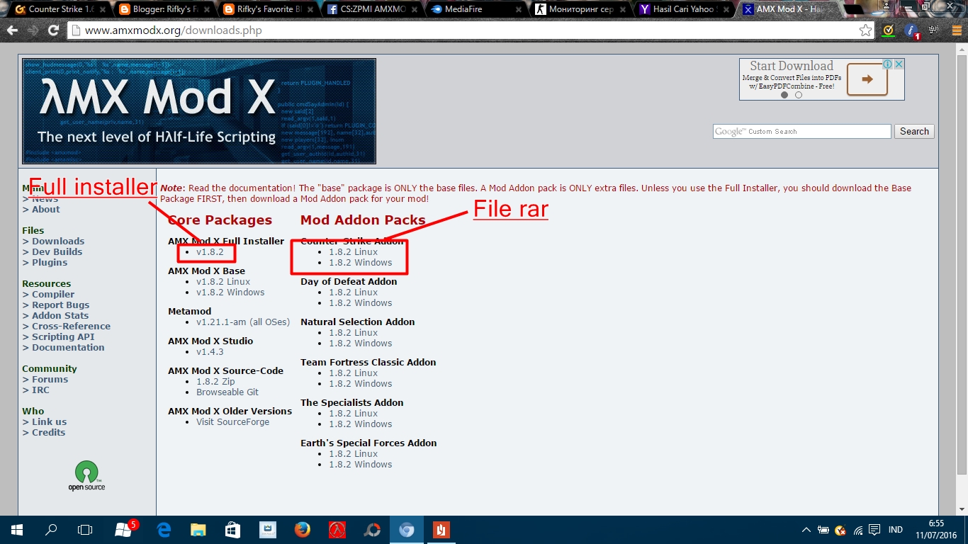 X mod программа. Amx mod x. armory create full installation package.