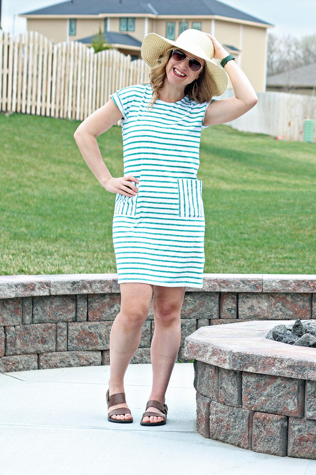 Real Girl's Realm: What I am Wearing - Striped Tee Shirt Dress