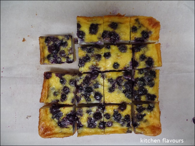 kitchen flavours BlueberryButtermilk Pie Bars