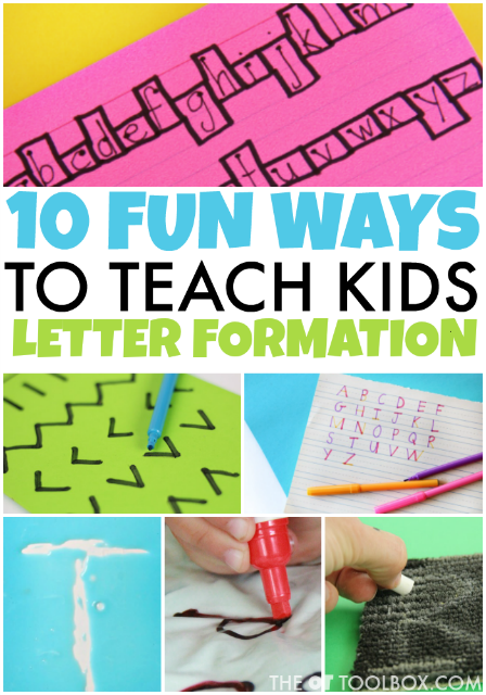 When kids are learning to write, knowing how to write letters can be hard! These handwriting activities are great for anyone trying to teach letter formation to kids. When kids are learning to write, knowing how to write letters can be hard! These handwriting activities are great for anyone trying to teach letter formation to kids.