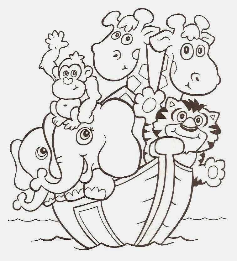 Baú da Web 10 Desenhos da Arca de Noé para colorir