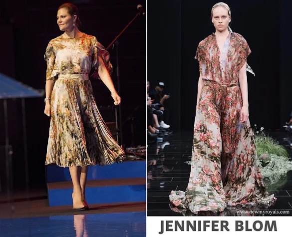 Crown Princess Victoria wore Jennifer Blom Frida Dress