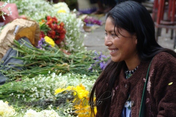 Vendedora de Flores del mercado de Solola