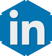 linkedin hexagon icon