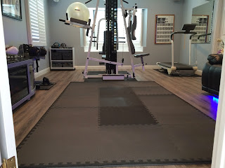 home gym with Greatmats flooring home gym with Greatmats interlocking tiles