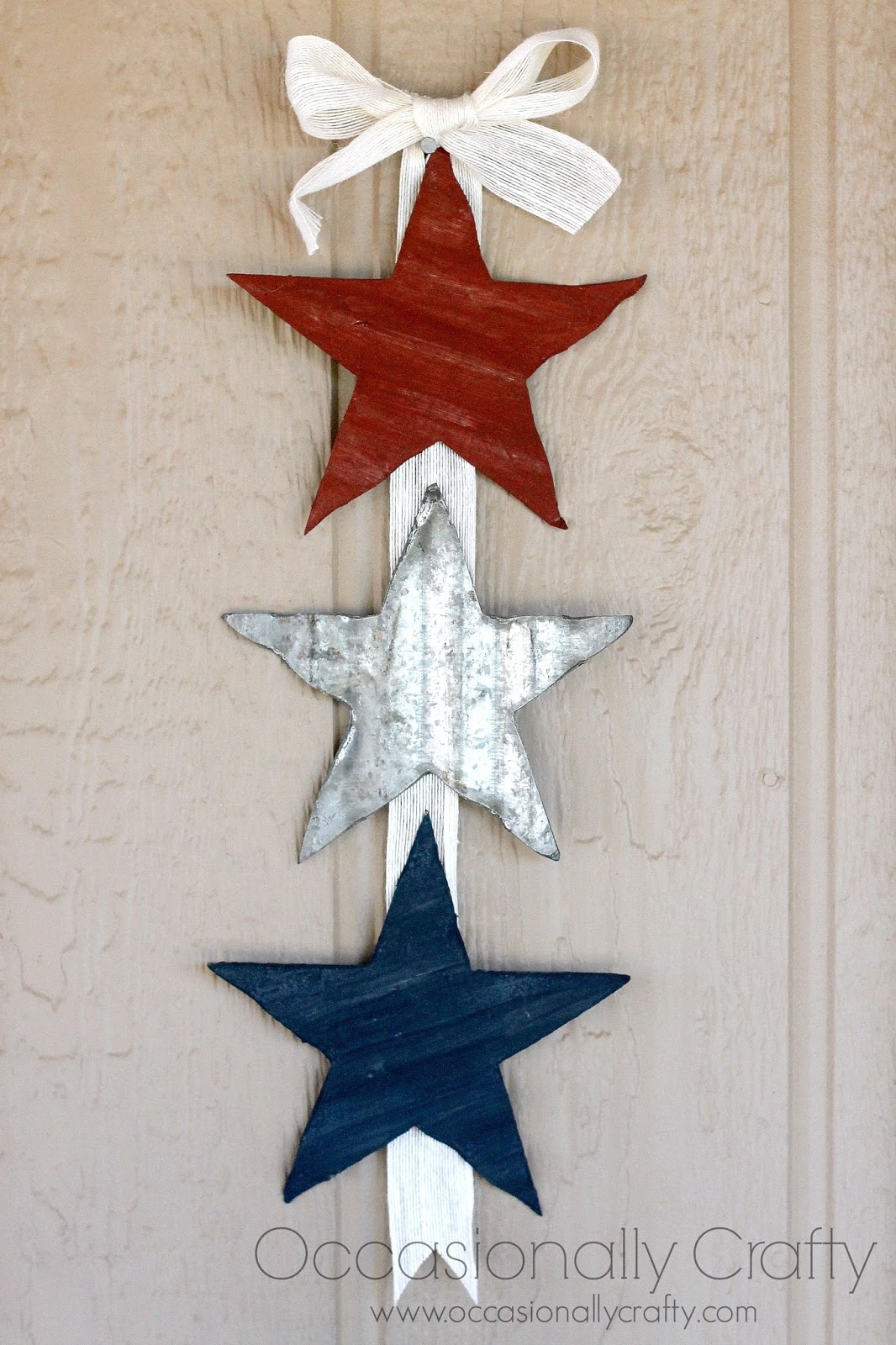 Metal Star Challenge Valerie S Patriotic Stars Occasionally I Painted Two Of My Stars Brick Red And Navy Blue Because Kind Like The Primitive Americana Look Those Colors Brought That Out