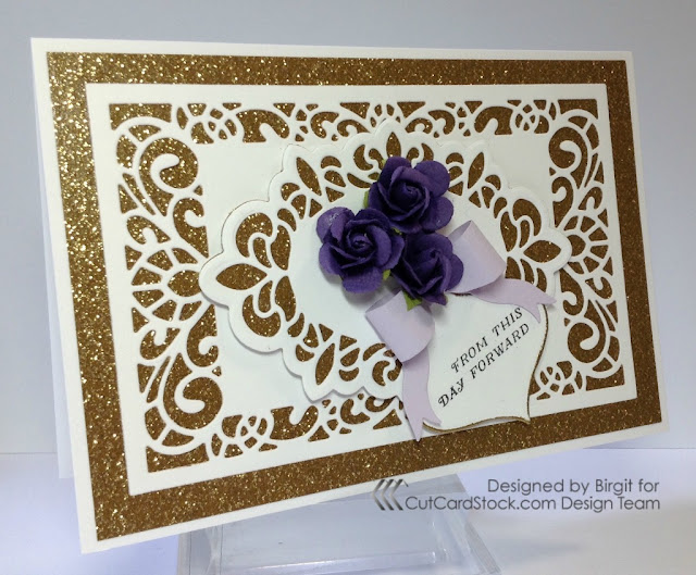 Crafting While I Wait Elegant Wedding Card