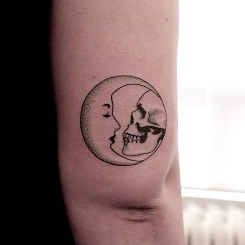 hilal ve kurukafa dövmesi crescent moon and skull tattoo hilal ve kurukafa dövmesi crescent moon and skull tattoo