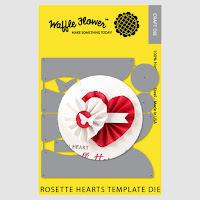 Rosette Hearts Template Die