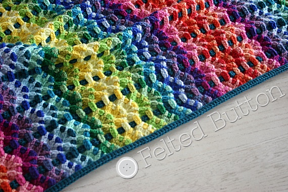 Chromatic Cobbles Blanket crochet pattern by Susan Carlson of Felted Button (Colorful Crochet Patterns)