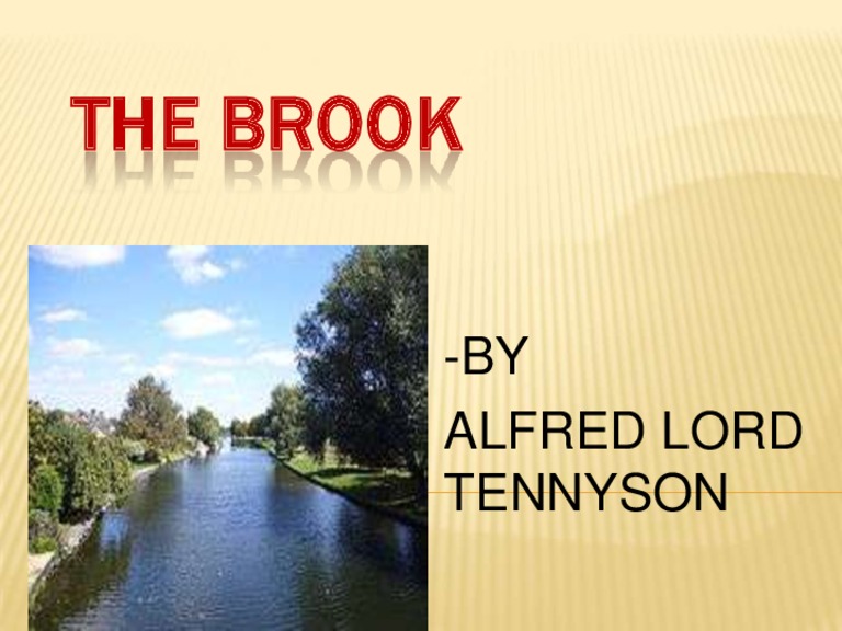 Summary of The Brook Poem By Alfred Lord Tennyson NCERT Class 9th