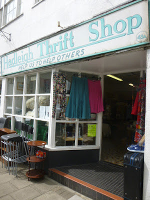 A picture of the front of the Hadleigh Thrift Shop, one of the charity shops on Hadleigh High Street