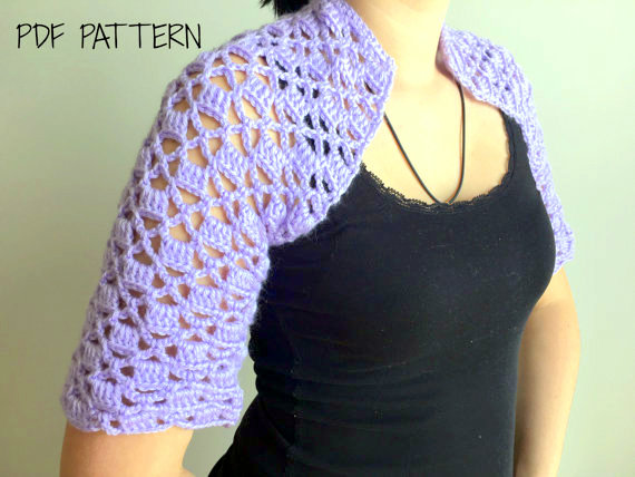 lace shawl shrug crochet pattern