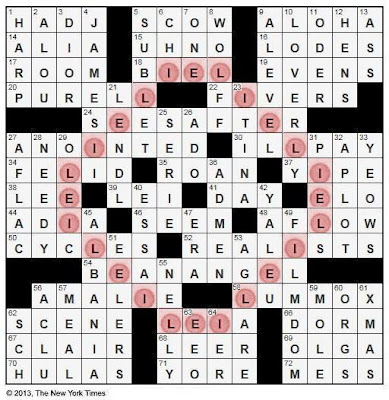 The New York Times Crossword in Gothic: 05 01 13 LEI