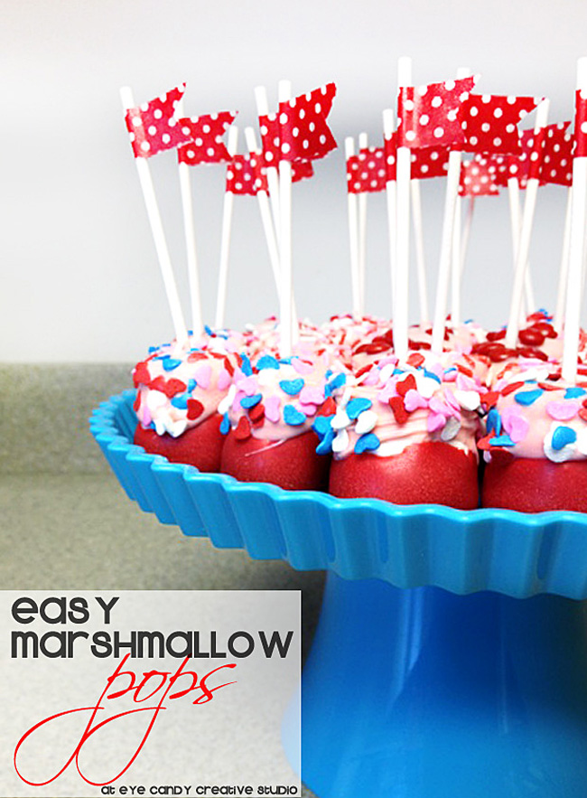 how to make marshmallow pops, valentines day treat, marshmallow