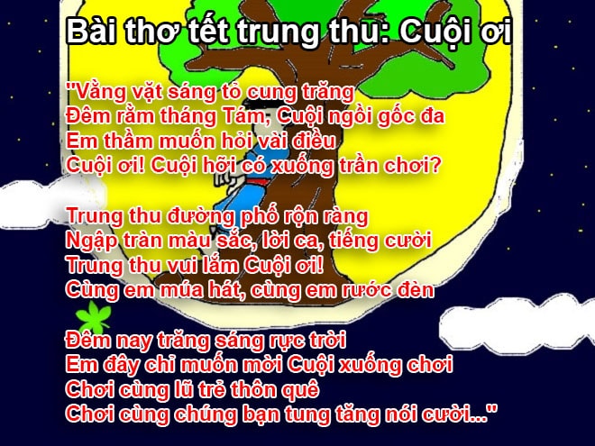 BÃ i thÆ¡ táº¿t trung thu: Cuá»i Æ¡i