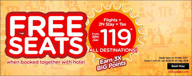 AirAsiaGo Hotel Deals AirAsia Free Seats Promo